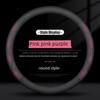 Steering Wheel Cover, Non-Slip, Sweat-Absorbent, Ultra-Thin, Round D-Shaped, Breathable, Universal for All Seasons, Genuine Leather, for Men and Women