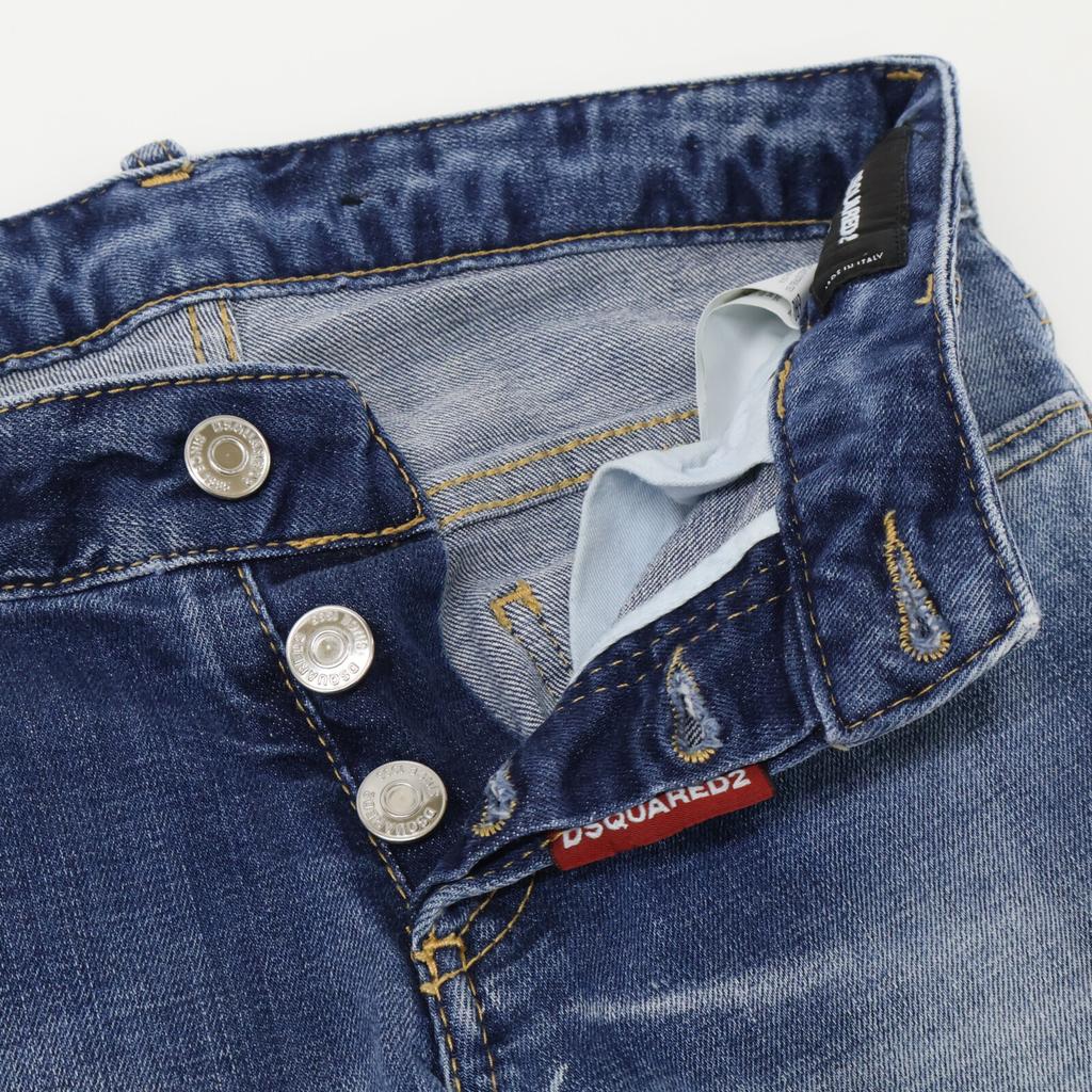 Dsquared2 S75LB0522 Jennifer Stretch Cut-Off Denim Bottoms 34 blueUsed