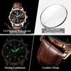 POEDAGAR Original Business Men's Wristwatch Chronograph Date Luminous Waterproof Man Watch Leather Luxury Quartz Watches For Men