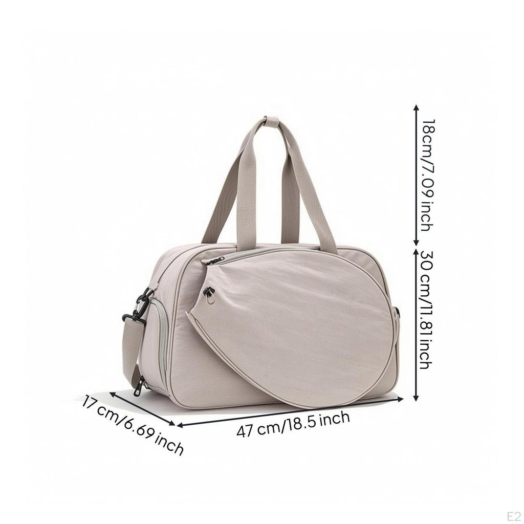 Tennis Bag with Racquet Pocket | Adjustable, Zippered, Racket Bag, for Travel