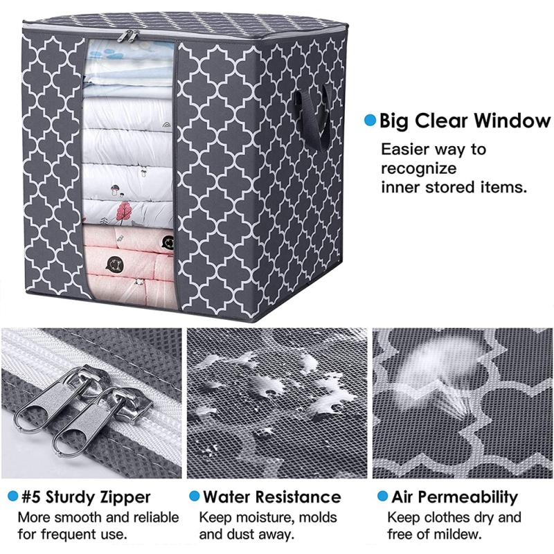 Foldable Storage  Container Quilt Bag Closet Storage Box Dustproof Organizer