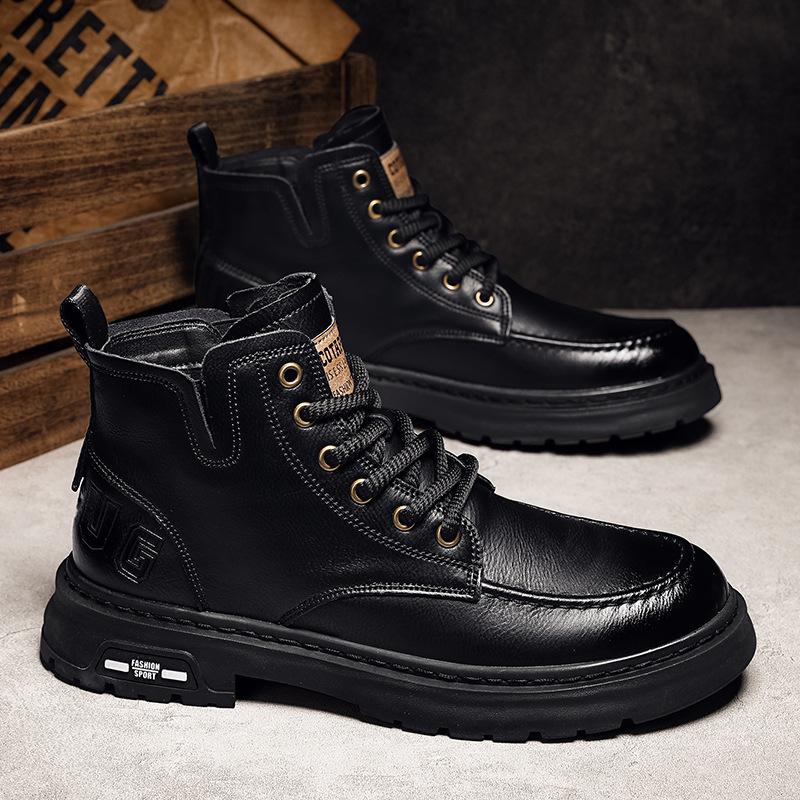 

Autumn and winter men s high-end Martin boots are popular, light and thick soles increase height, versatile and popular men s shoes 39