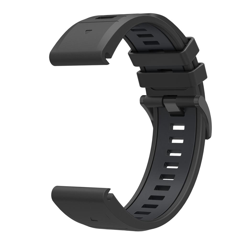 For Garmin Fenix 8 51mm/Enduro 3/Fenix 7X/7X Pro Quick Release Watch Band Dual Color 26mm Silicone Wrist Strap