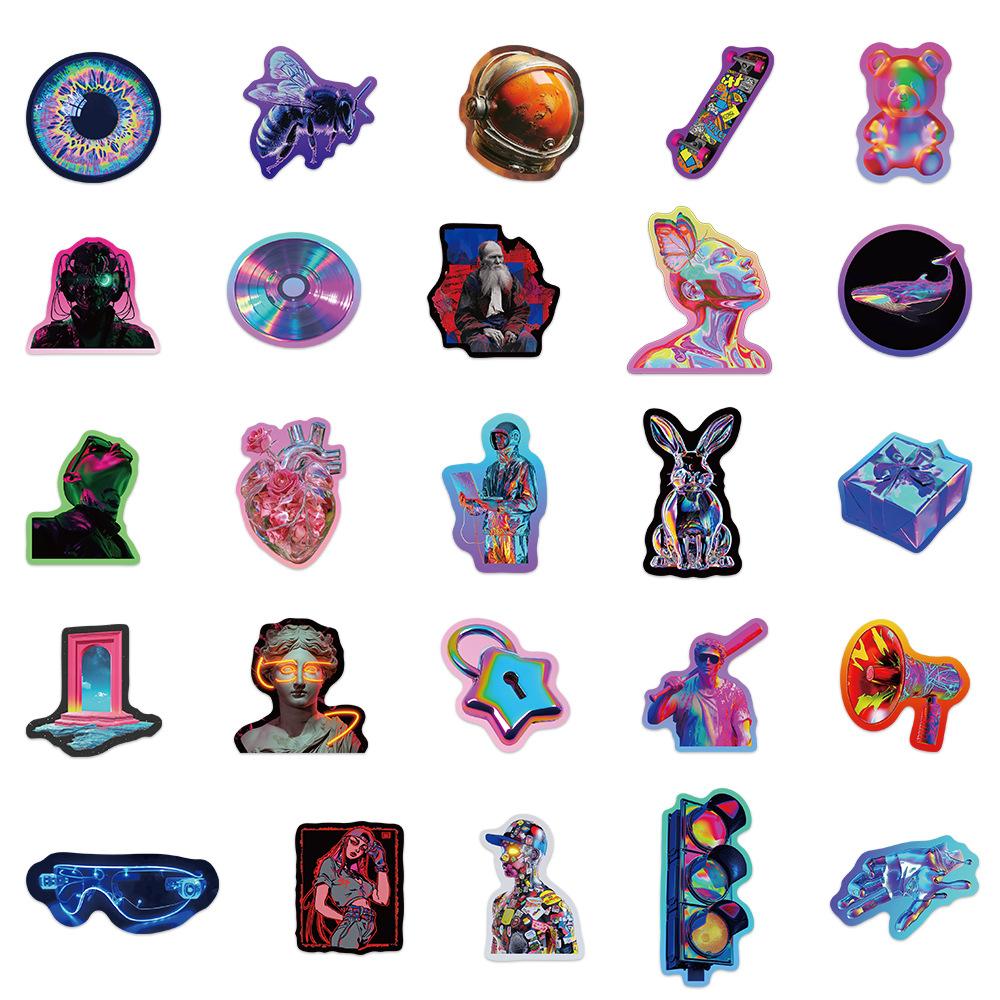 50Pcs Punk Handsome Sticker Decals Decoration For DIY Phone Notebook Suitcase Laptop Fridge Kids Stickers For Stationary