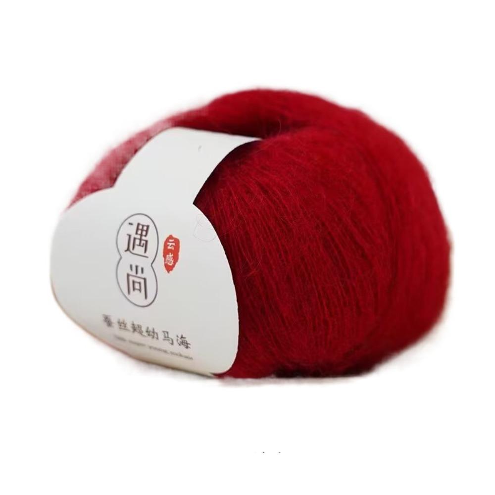 Warm Baby Wool Crochet Yarn 20g/140m Soft Thin Wool Yarn High Content Mohair Yarn  Scarf