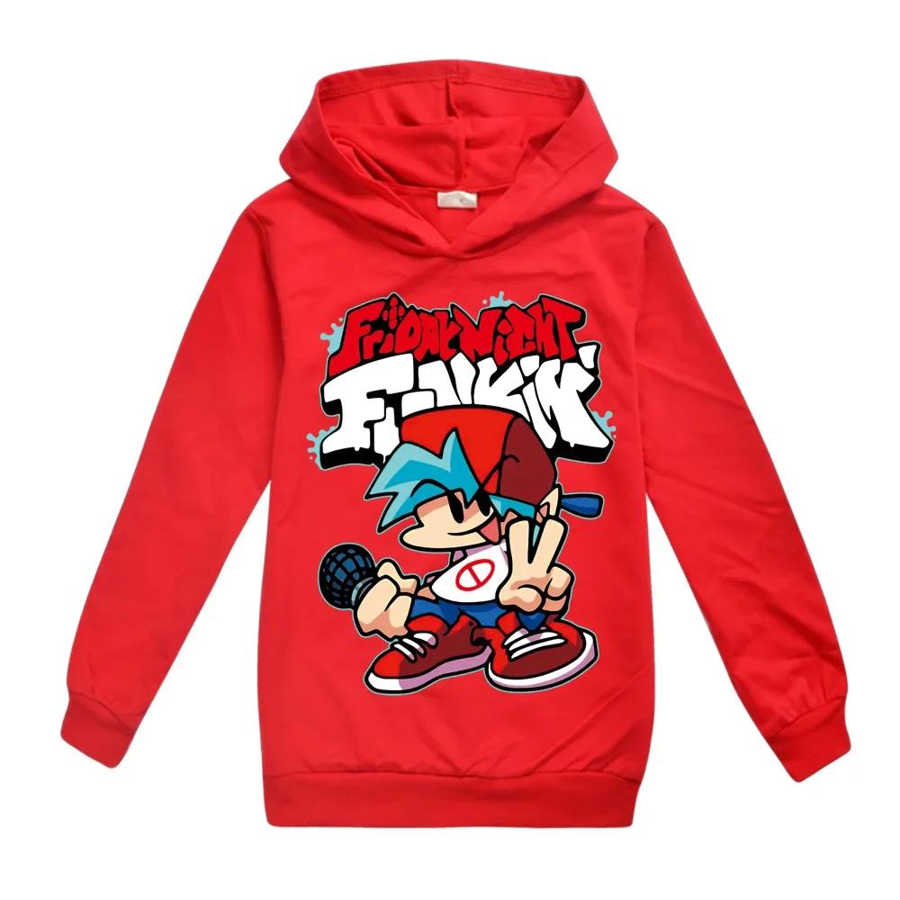 Friday Night Funkin Kinder Frühling Herbst Hoodie Shirt Kinder Jungen Cartoon Print Hoody Tops Sweatshirt Mädchen Casual Wear Kleidung