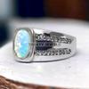 Opal Oval Cut Gemstone With 925 Sterling Silver Ring For Men's #867 JL375595287487