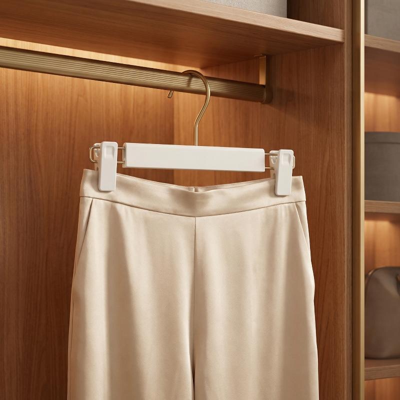 5/10Pcs Clothes Pants Hangers, Space-Saving Skirt Holders, Adjustable Clips, Trouser Hangers, Clothes Coat Garment Jeans Hangers