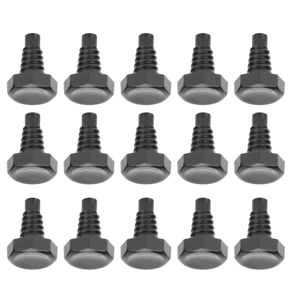 15pcs Screw Snooker Pool Cue Cover Hard Sharp Teeth Tail Plug Protective Cap Snooker Equipment