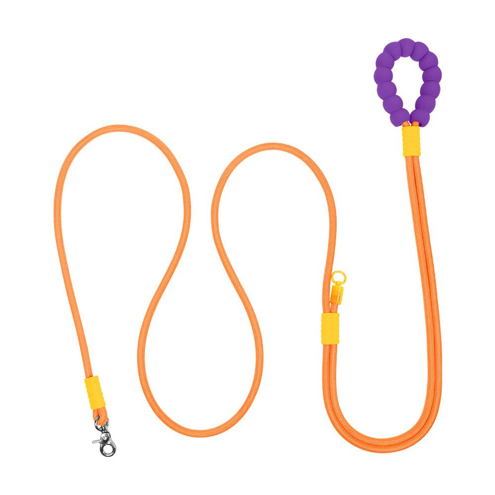 New hot selling colour dog leash dopamine walking pet p-leash, large, medium and small dog colour gradient leash dog poop bag.