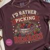 I'd Rather Be Picking Berries T-Shirt | Rustic Fruit Picker Gift, Cottagecore Farmcore Shirt, Nature Lover Tee