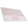 Bluetooth Keyboard Touchpad Round Keycap with Ergonomic Design Stable Connection 10inPink