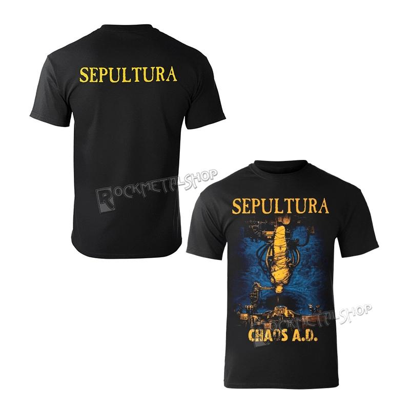 KEREN FASHION Zeldzaam SEPULTURA Band's Donker en Chaotisch Speed Metal Rock Kortmouwig Amerikaans Losvallend Shirt Door Een Internationaal Modemerk 3XL