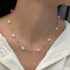 Hengsheng 5-6mm Rice Shape Freshwater Pearl Necklaces for Women Copper Alloy O Chain 36cm+5cm Adjustable Necklaces Jewelry Gift