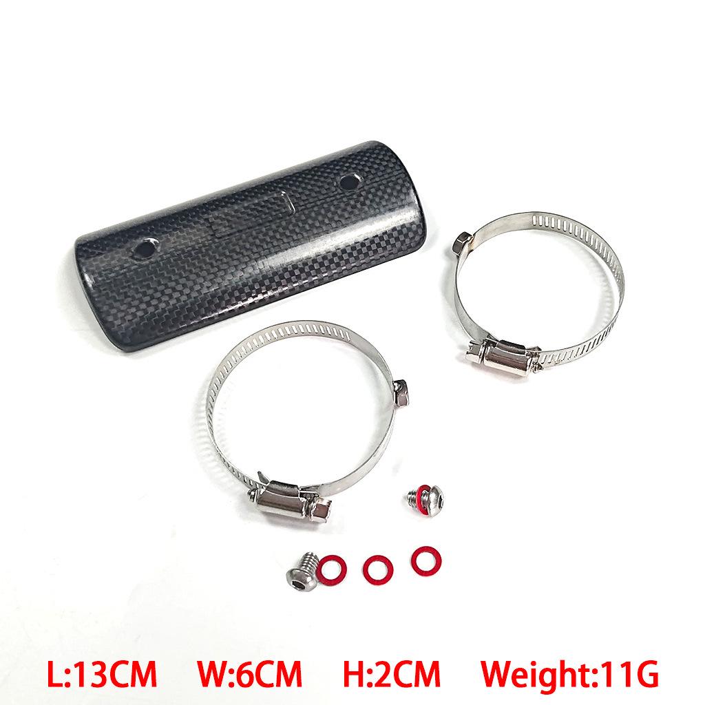 Motorcycle Carbon Fiber Exhaust Heat Shield - Anti-Scald, High-Temperature Resistant Cover.