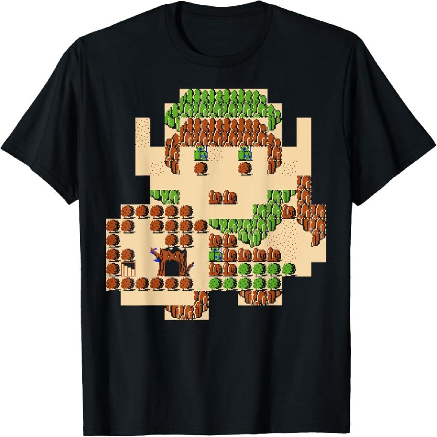 Nintendo Zelda Link Portrait 8-Bit Map Graphic T-Shirt T-Shirt XXXXXL чёрный