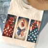 Comfort Colors Patriotic Chicken T-Shirt | Americana Farmhouse Rooster Tee