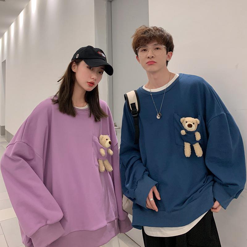 Men's Autumn Trend Little Bear Jacket: Niche Design, 2022 Pullover Style, Ideal for Couples and Students