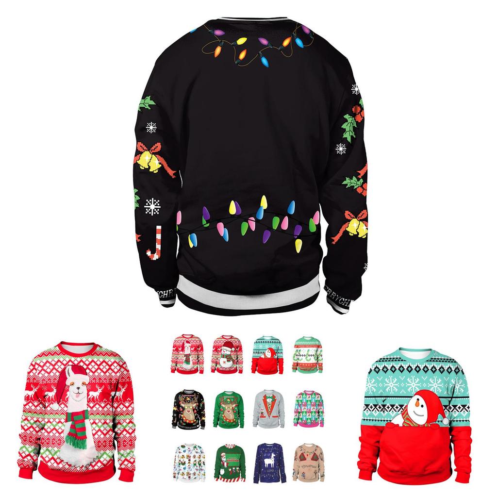 Premium Quality Ugly Xmas Christmas Sweater Featuring Santa And Elf For Winter Warmth
