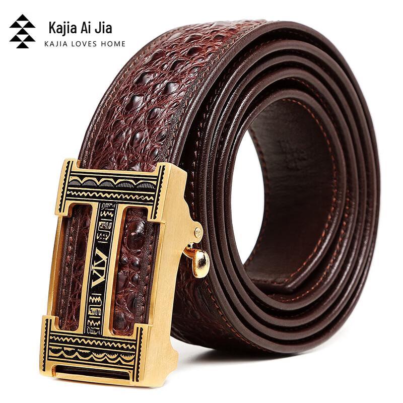 

Мужской ремень из натуральной кожи крокодила с автоматической пряжкой 115cm