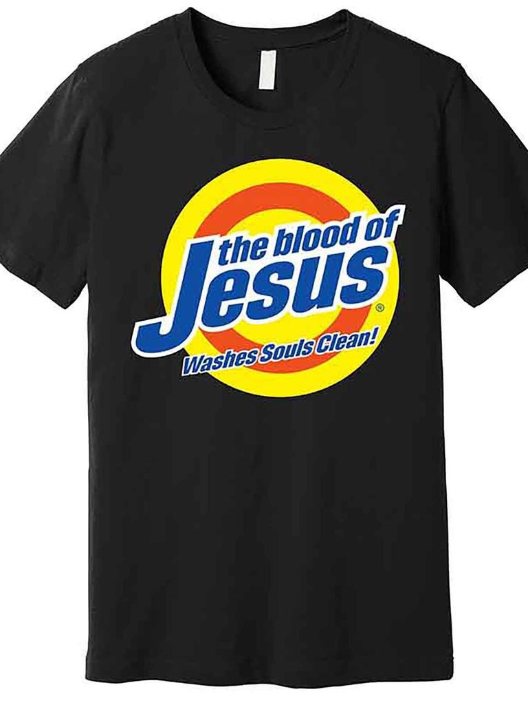 Premium Fun Unisex's Graphic T-shirt - The Blood of Jesus Cleanses the Soul - Short Sleeve