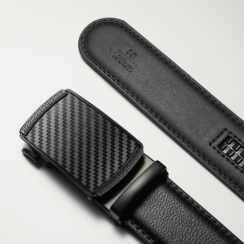 New Belt Men's Belt Automatic Buckle Cowhide Trousers Belt Business Casual Young and Middle Aged Genuine Leather Belt Men