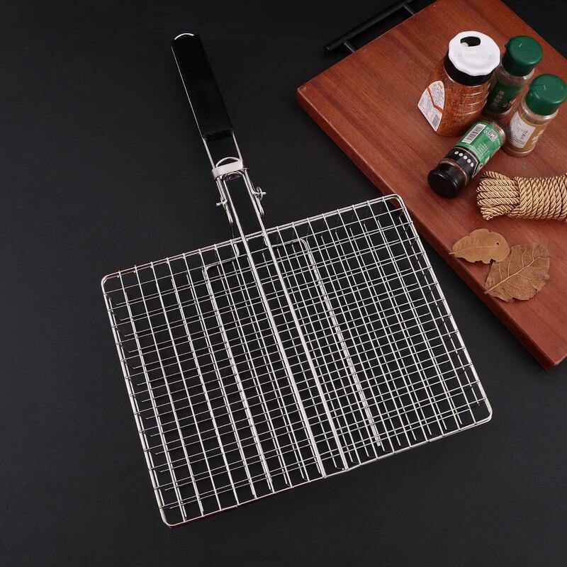 ZISIZ Portable Stainless Steel Square BBQ Grill Net