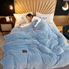Solid Color Flannel Air-conditioning Blanket Bed Sheet Coral Velvet Throw Blanket Sofa Blankets Coverlets