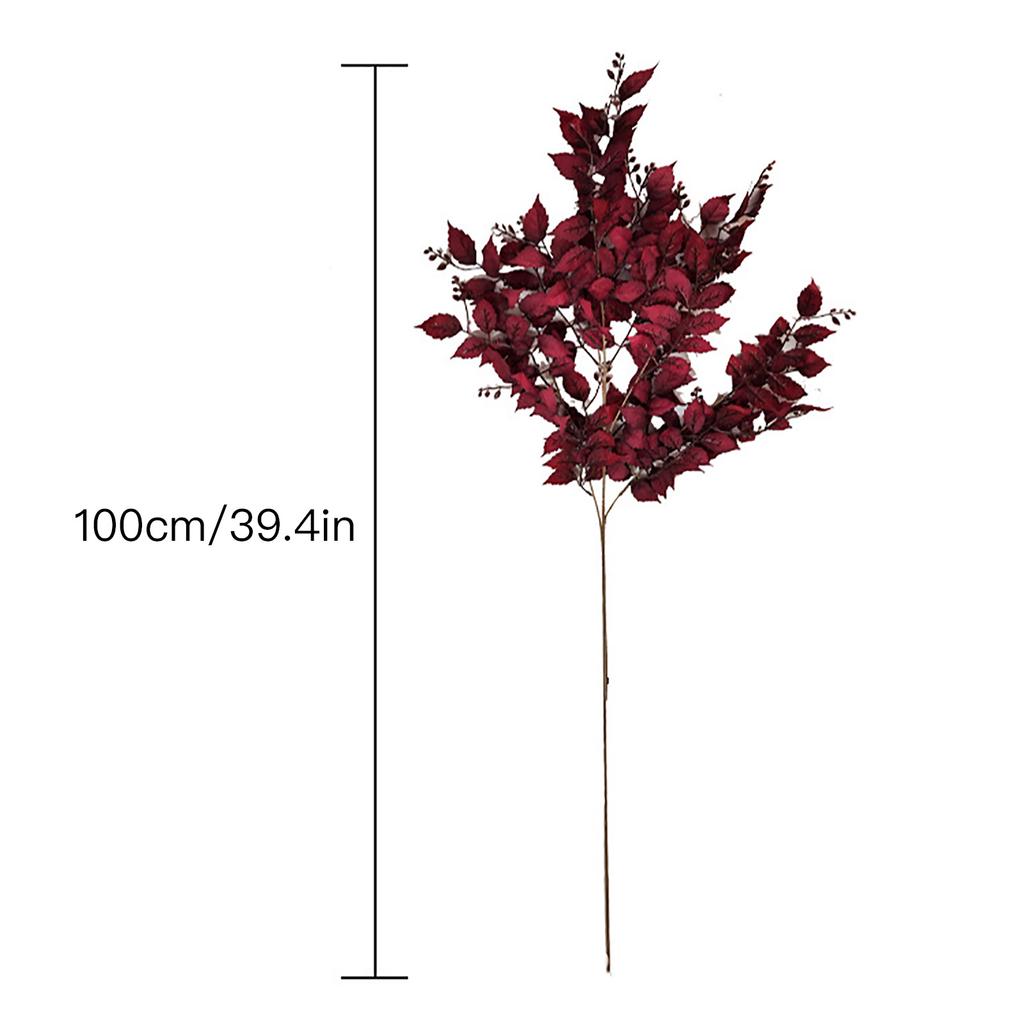 Artificial Ficus Leaves Branch 39.4 Inch Faux Ficus Tree Leaves Branch Plant Stem for Home Wedding Vase Filler