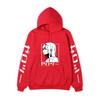 Zero Two Side Profile Anime Hoodie Japanese Letter Print Black Casual Long Sleeve Hooded Sweatshirt Pullover