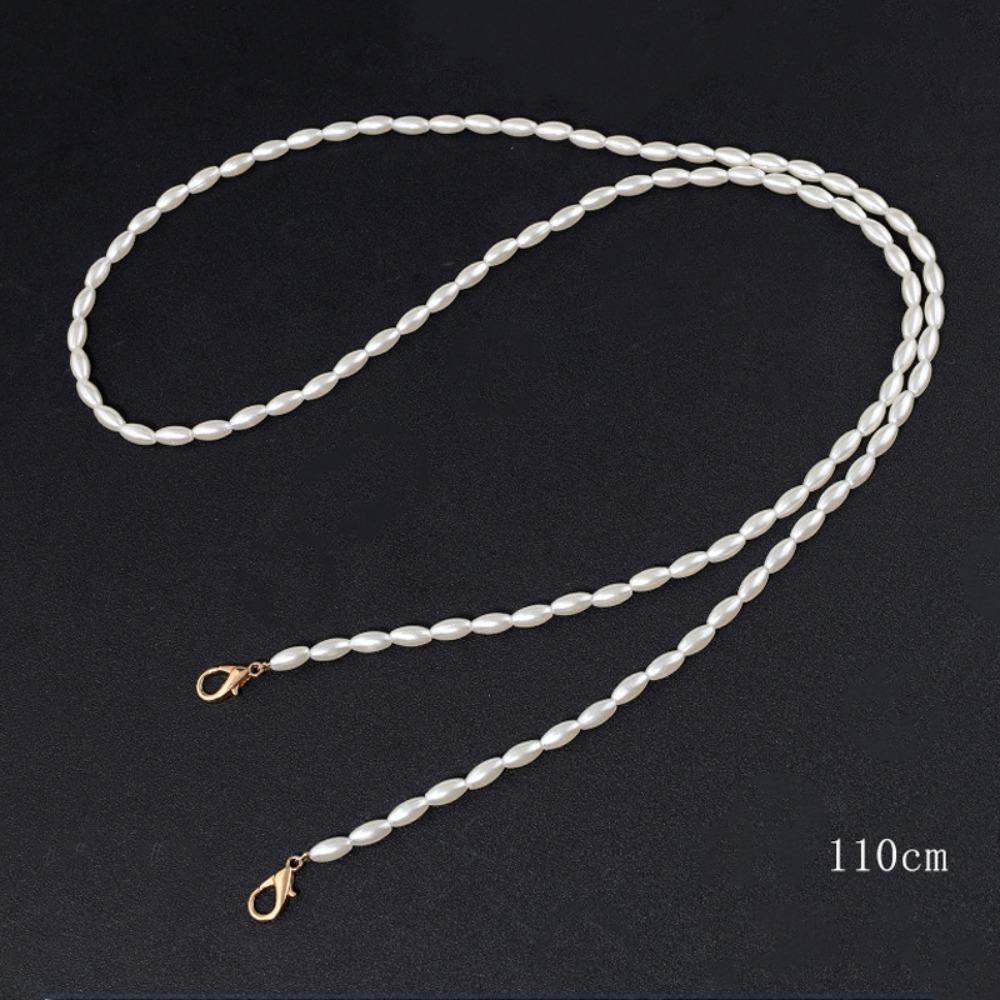 Fashion 110cm/120cm Purse Pearl Strap DIY Replacement Bag Lanyard Beaded Chain Shoulder Bag
