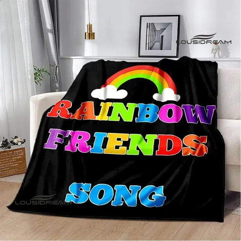 Game Rainbow Friends Cartoon Printed Blankets Warm Flange Blanket Picnic Blanket Blankets for Beds Bed Linings Birthday Gift