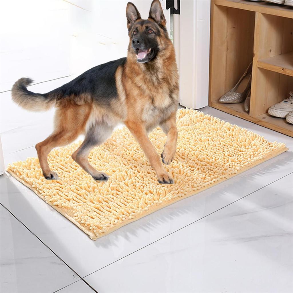Dog Door Mat For Muddy Paw Absorbs Moisture And Dirt Absorbent Non-Slip Washable Mat Quick Dry Microfiber Mud Mat For Dogs
