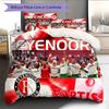 FC Feyenoord Patroon Beddengoed Huisdecoratie Verjaardags- & Feestdagcadeau (1 dekbedovertrek + 2 kussenslopen, zonder binnenkussen)