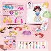 Non-Toxic New Magnetic Children'S Puzzle Early Education Cross-Border Face Changing Princess Dress-Up Sticker Cognitive Educational Toys