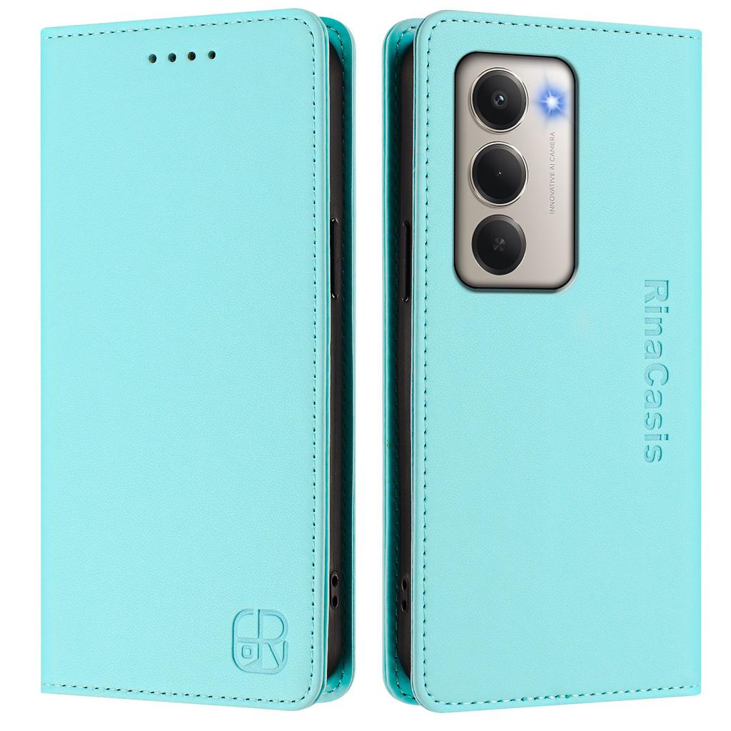 Pentru Xiaomi Redmi 15 5G (Global) (169 mm) Husă din piele RINACASIS RC01 Husă pentru telefon cu portofel cu blocare RFID și suport