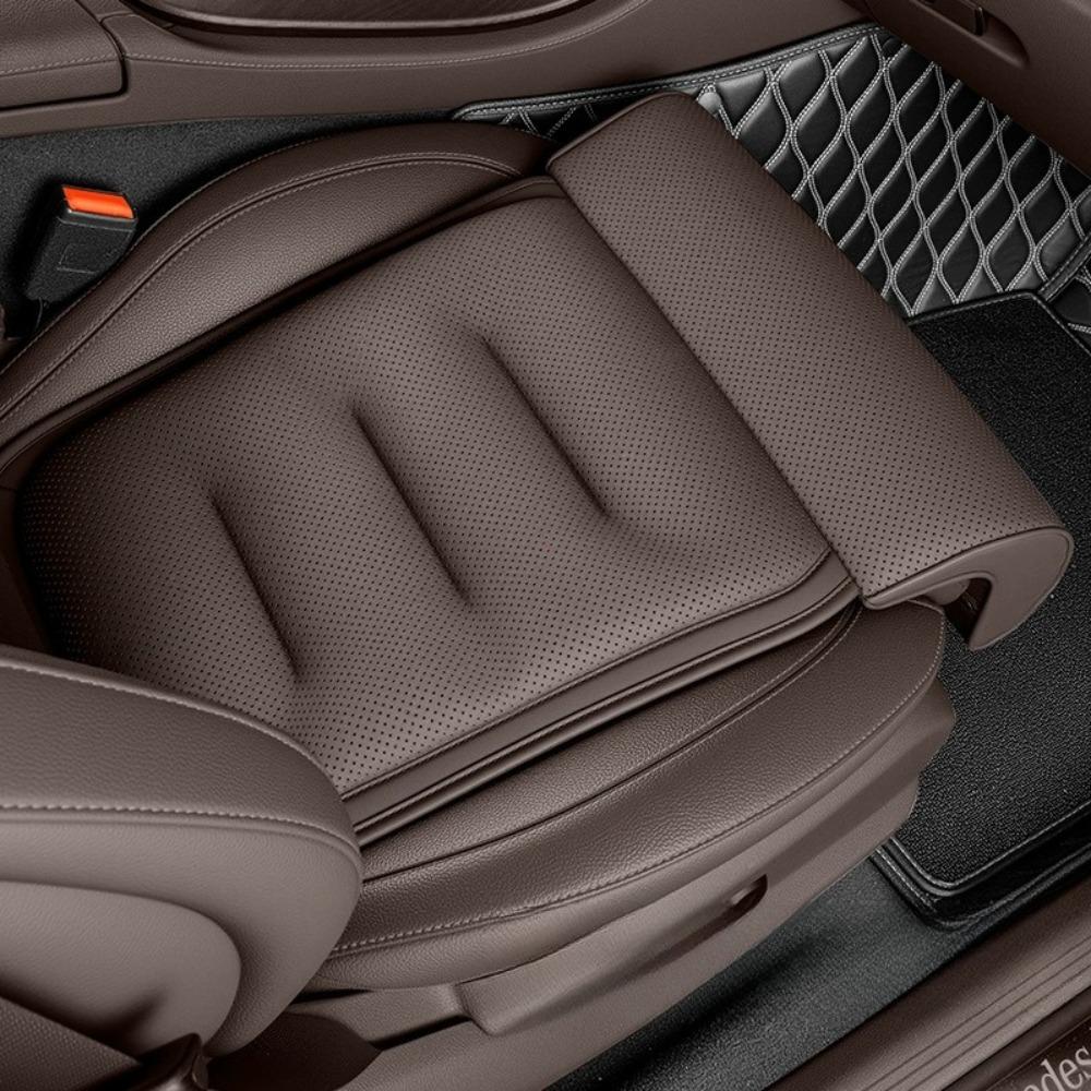Suede Cover Car Seat Cushion Thick Padding Seat Extender New Memory Foam Leg Support