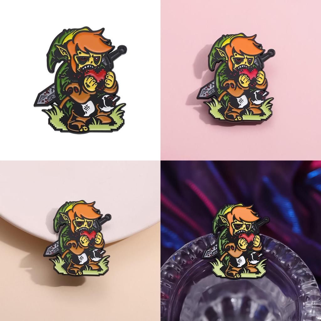 Eyecatching Zombie Cartoon Character Brooch Pin With Durable Metal Design For Everyday Use