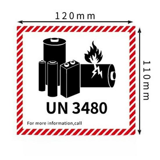 100 Sheets of Lithium Battery Fireproof Labels: UN3481, 3480, 3090 Warning Labels In Stock
