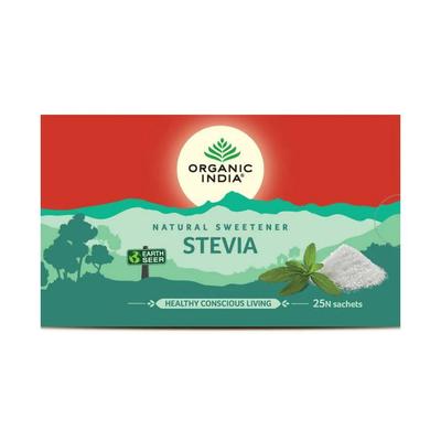 Stevya: doğal şeker yerine (25'li paket, 1 gr), Organik Stevia, Organik Hindistan