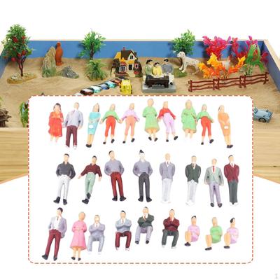 27Pcs 1:50 Miniature Figures Mini Models Tiny Collectibles Small DIY Projects Micro Landscape Decor