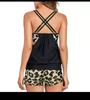 Modern European & American Women's Two-Piece Tankini Set - Conservative Style