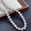 1String, White Pink Purple Natural Freshwater Pearls, Handmade Near Round Beads for Jewelry Making DIY Crafts (Beads 9-10mm, Length 36cm)