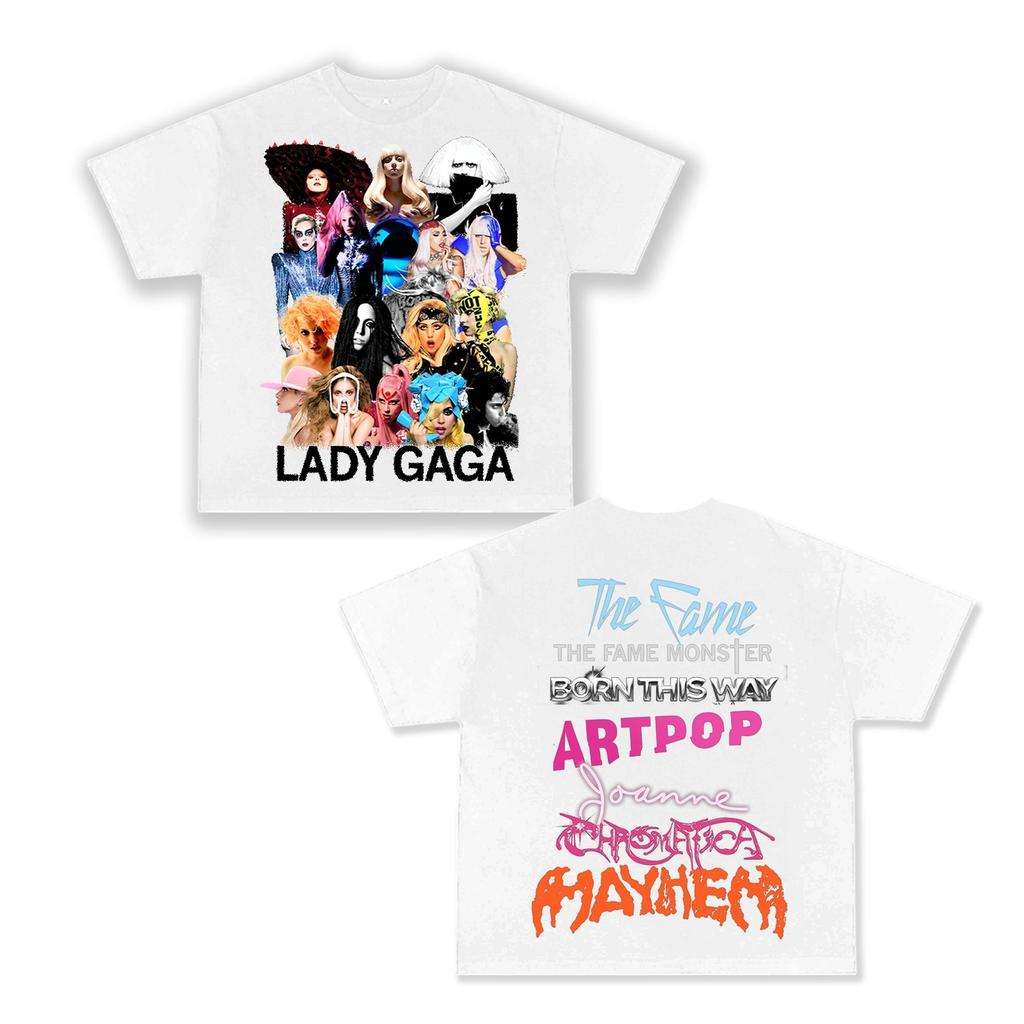 100% Cotton Vintage Lady Gaga Mayhem T Shirt Fashion Aesthetic T-Shirt Unisex High Quality Retro Mineral Wash Tees