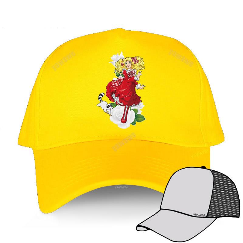 

Мужская хлопковая бейсболка, шляпы в стиле хип-хоп, Candy Klin, конфеты, енот, аниме, манга, красная роза, старая блондинка, модная женская короткая шляпа от солнца Adjustable