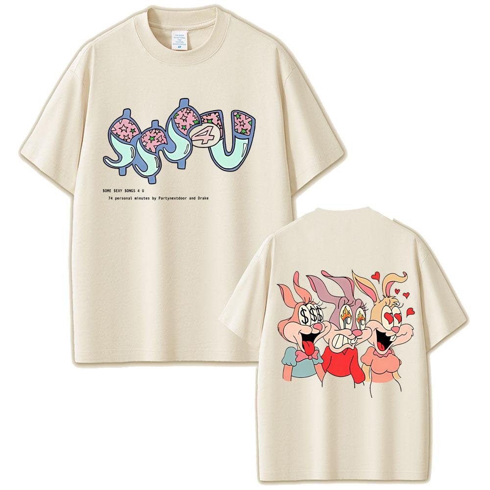 Rapper PARTYNEXTDOOR & Drake Album Some Sexy Songs 4 U SSS4U 2025 T-shirts Men Hip Hop Oversized T Shirts 100% Cotton T-shirt