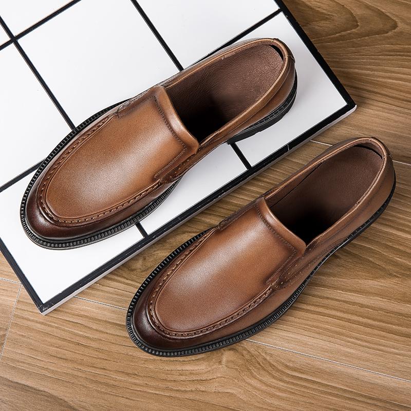 Breathable Men Oxford Shoes Luxury Brand Man Formal Dress Footwear Fashion Style Business Shoes Genuine Leather Slip On Footwear