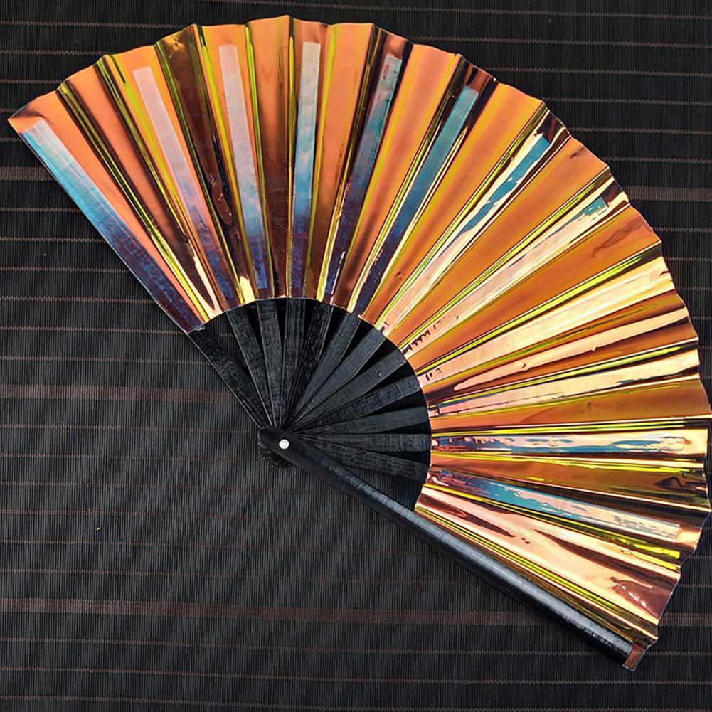 Folding Fan Floral Leopard Starry Sky Print Dance Fan Stylish Handheld Fan Home Decor Ornaments Dance Hand Fan Art Craft Gift