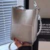 Mobile Phone Bag Mini Small Bag Women's 2025 New Summer High-end Silver Messenger Bucket Bag Versatile Shoulder Bag