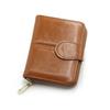 Women's Cute Soft Leather Bifold Wallet with Zipper